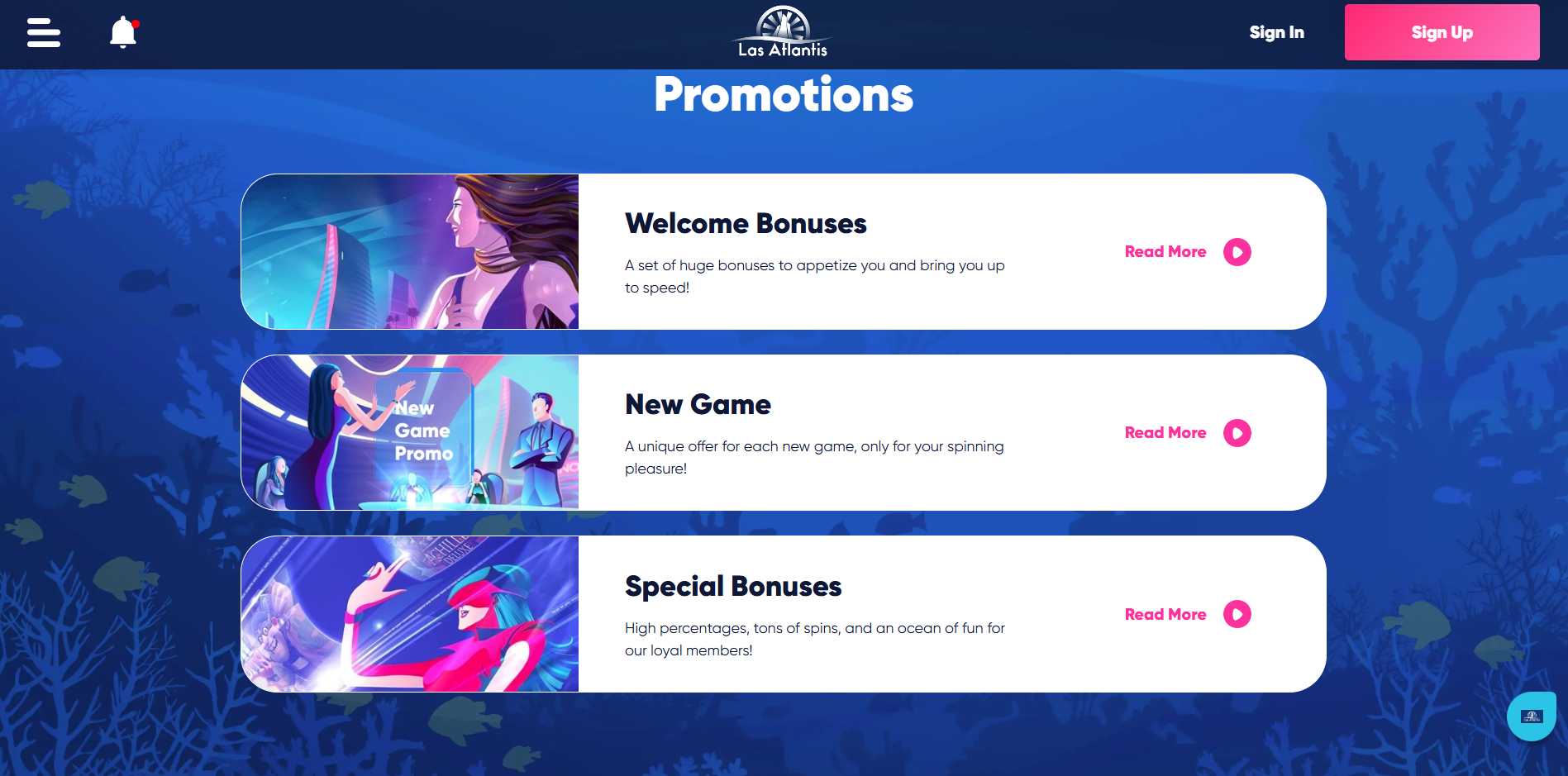 Las Atlantis Casino Bonuses and Promotions